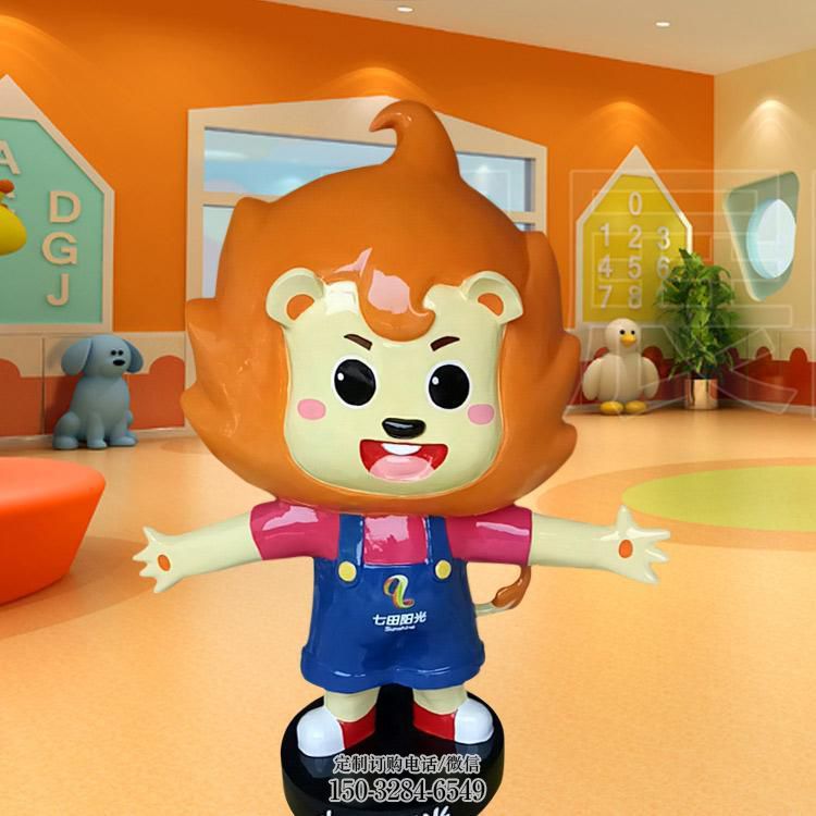 彩绘狮子雕塑,商场卡通美陈雕塑,动漫艺术效果 彩绘狮子雕塑,商场卡通美陈雕塑,动漫艺术效果