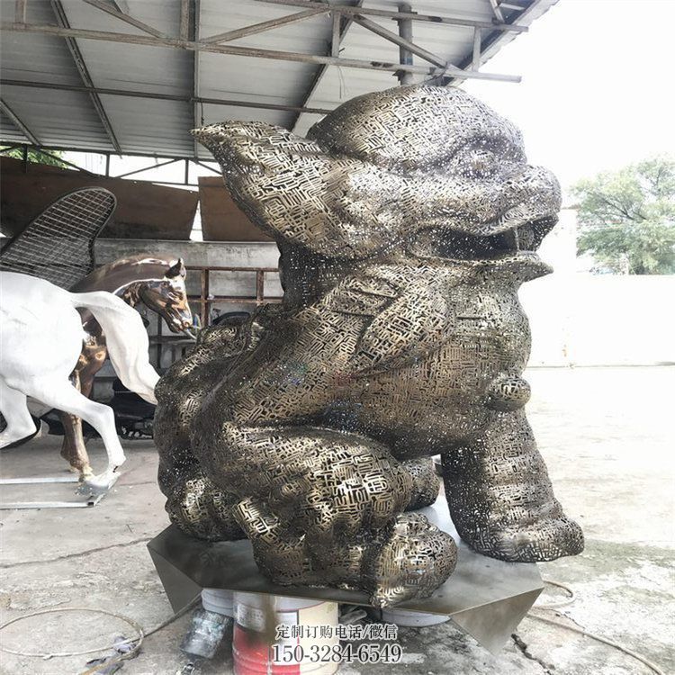 景观狮子雕塑选定,美陈雕塑,镂空钢丝狮子雕塑优选 景观狮子雕塑选定,美陈雕塑,镂空钢丝狮子雕塑优选