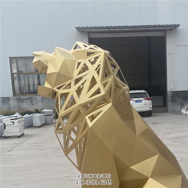 狮子雕塑摆件,烤漆工艺制作,大型不锈钢狮子雕塑公司 狮子雕塑摆件,烤漆工艺制作,大型不锈钢狮子雕塑公司