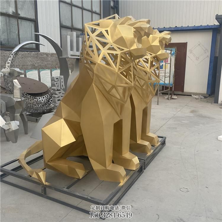 现代狮子雕塑定制,中式工艺,景观不锈钢狮子雕塑优价 现代狮子雕塑定制,中式工艺,景观不锈钢狮子雕塑优价